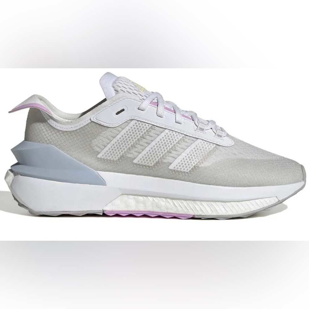 adidas Women's Light Gray and Lilac Athletic Sneakers